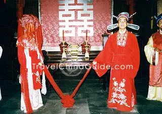 Bride and bridegroom on marriage ceremony